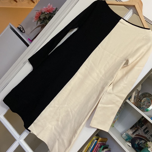 ZARA soft knit combination bicolor dress blogger favorite - Picture 6 of 7